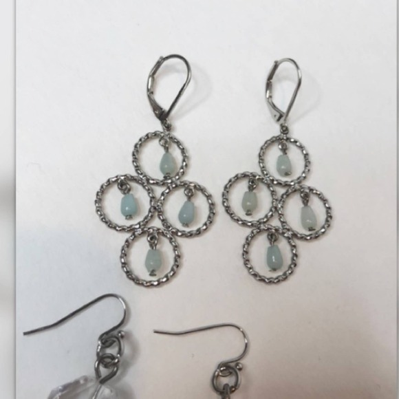 Bundle of three silver dangle earrings - Picture 2 of 4